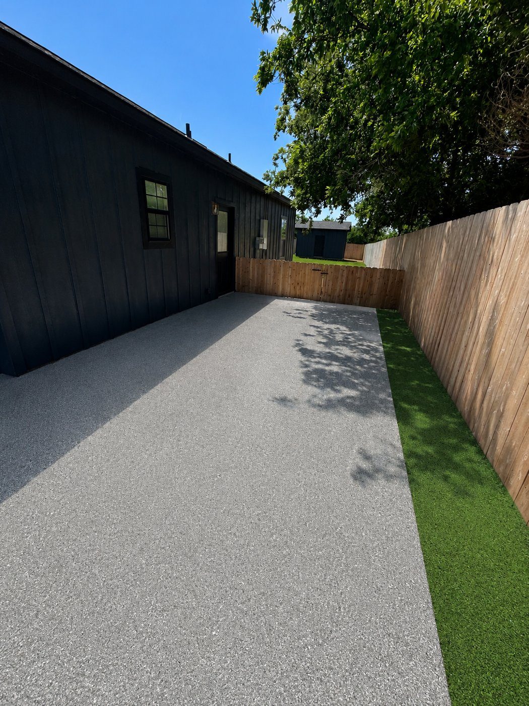 Coated front walkway on the Jennings project